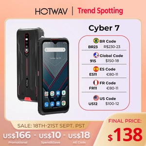 HOTWAV Cyber 7 5G Rugged Phone 6.3 Inch FHD+ Screen 8GB RAM 128GB ROM 8280mAh Battery Smartphone 48MP Main Camera NFC Phone 2021