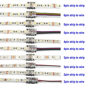 1/3pcs LED Connector 2/3/4/5/6 Pin LED Strip Connector For SMD 5050 RGB RGBW RGBWW CCT WS2812B LED Strip Wire Connection Splice