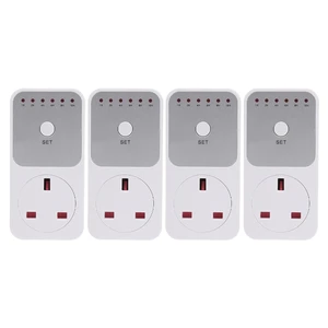 HOT 4X Smart Control Countdown Timer Switch Plug-In Socket Auto Shut Off Outlet UK Plug