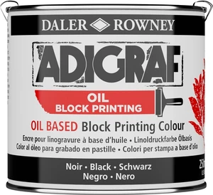 Daler Rowney Adigraf Block Printing Oil Festék linómetszethez Black 250 ml