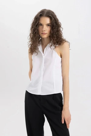 DEFACTO Fitted Poplin Sleeveless Shirt