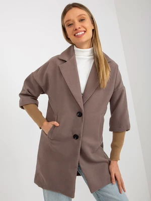 Brown coat with cuffs from OCH BELLA