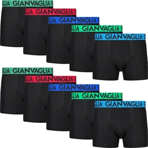 10PACK pánské boxerky Gianvaglia černé