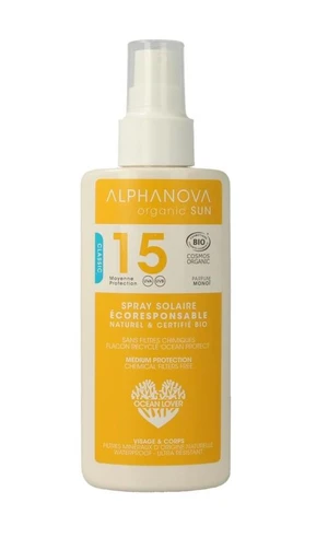 Alphanova SUN BIO Opalovací krém ve spreji SPF15 125 g