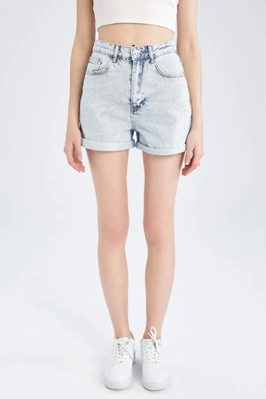 DEFACTO Mom Fit Jean High waist Folded Leg Short