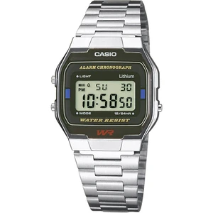 Casio chronografické náramkové hodinky A163WA-1QES (d x š x v) 36.8 x 33 x 9.1 mm strieborná Materiál puzdra=nerezová oc