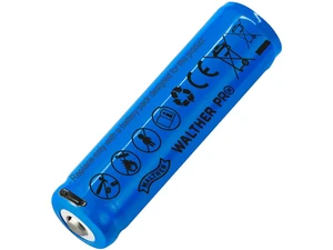 Nabíjecí baterie ICR18650 Li-lon / 2 600 mAh / 3,6 V Walther® (Barva: Modrá)