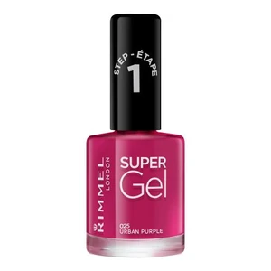 Rimmel London Super Gel STEP1 12 ml lak na nehty pro ženy 025 Urban Purple