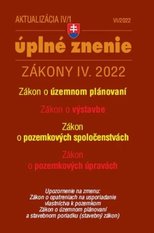 Aktualizácia IV/1 2022 – bývanie, stavebný zákon