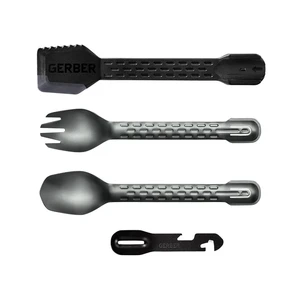 Viacúčelový príbor ComplEAT Gerber® (Farba: Čierna / Shadow Grey)