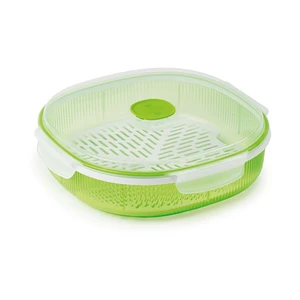 Zelená sada na naparovanie potravín v mikrovlnke Snips Dish Steamer, 2 l