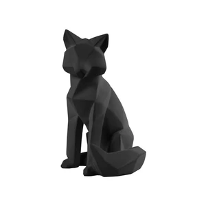 Matne čierna soška PT LIVING Origami Fox, výška 26 cm