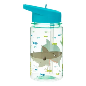 Detská fľaša na vodu so slamkou Sass & Belle Drink Up Shelby the Shark, 400 ml