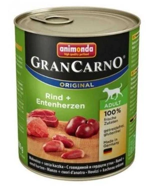 Animonda Grancarno Konzerva - Hovädzie+Kačacie srdce 800g