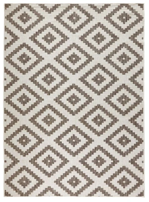 Kusový koberec Twin-Wendeteppiche 103133 braun creme-80x150