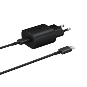 Gyorstöltő Samsung EP-TA800XBE (25W) USB-C kábellel, Black