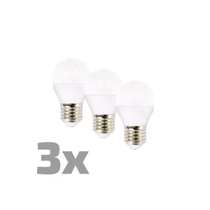 LED izzó Solight 6W, E27, 3000K, 450lm - 3db/csomagolás