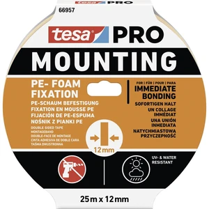 tesa Mounting PRO PE-Fixation 66957-00000-00 montážna páska  biela (d x š) 25 m x 12 mm 1 ks