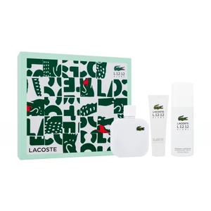 Lacoste Eau de Lacoste L.12.12 Blanc darčeková kazeta toaletná voda 100 ml + sprchovací gél 50 ml + dezodorant 150 ml pre mužov