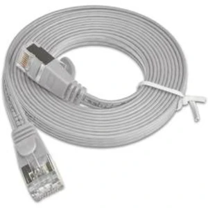 Síťový kabel RJ45 Slim Wirewin PKW-STP-SLIM-KAT6 1.0, CAT 6, U/FTP, 1.00 m, šedá