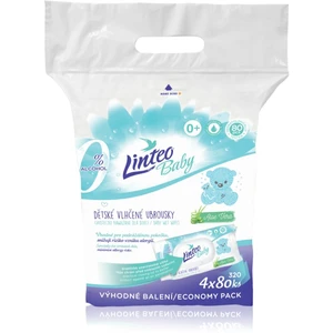 Linteo Baby Pure & Fresh dětské jemné vlhčené ubrousky velké balení 4x80 ks