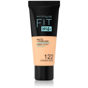 MAYBELLINE NEW YORK Fit Me! Matte+Poreless matující make-up pro normální a mastnou pleť odstín 122 Creamy Beige 30 ml