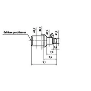 Zkušební hrot PTR 5099-D-2.0N-AU-1.0C