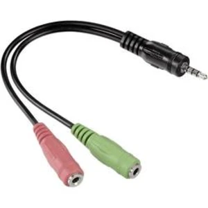 Jack audio kabel Hama 54573, 10.00 cm, černá