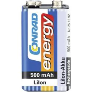 Akumulátor Conrad energy 9 V, Li-Ion, 500 mAh