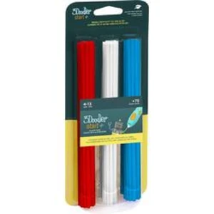 Vlákno pro 3D tiskárny 3Doodler 3DS-ECO-MIX1-75, PLA plast, červená, bílá, modrá