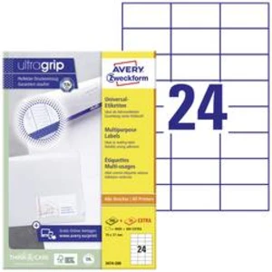 Avery-Zweckform 3474-200 etikety 70 x 37 mm papír bílá 5280 ks permanentní univerzální etikety 220 Blatt A4