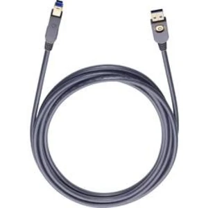 USB 3.0 kabel Oehlbach USB MAX A/B 9222, 5.00 m, černá