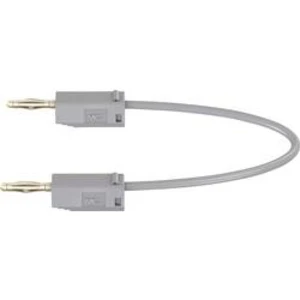 Stäubli LK205 měřicí kabel [lamelová zástrčka 2 mm - lamelová zástrčka 2 mm] šedá, 30.00 cm