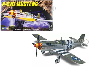 Level 4 Model Kit North American P-51B Mustang Fighter Aircraft 1/32 Scale Model by Revell