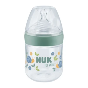 NUK Kojenecká láhev na učení for Nature s kontrolou teploty S zelená 150 ml