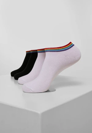 Rainbow Socks No Show 4-Pack black/white