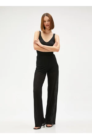 Koton Normal Waist Standard Black Women's Trousers 3sak40002ek