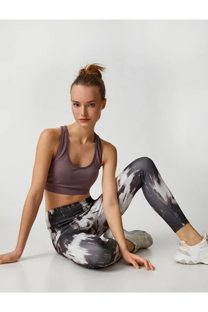 Koton Abstract Printed Sports Leggings. Normal Waist.