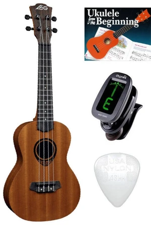 LAG TKU-10C Tiki Uku Ukulele SET Natural Ukulele concert