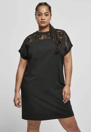 Women's dress with black lace