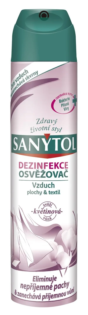 SANYTOL Dezinfekční osvěžovač vzduchu, povrchů a textilií s květinovou vůní 300 ml