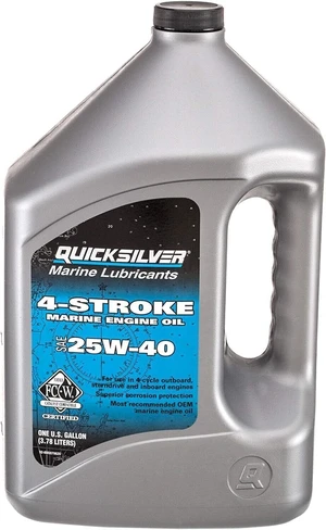 Quicksilver 4-Stroke Marine Engine Oil SAE 25W-40 4 L Lodný motorový olej 4 takt