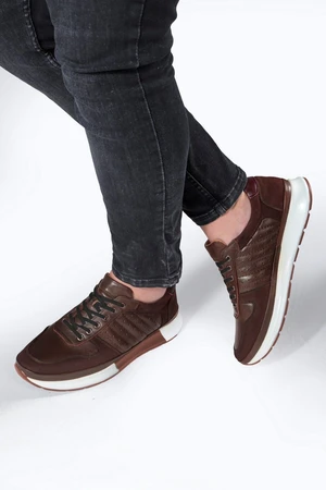 Ducavelli High Genuine Leather Men's Sneakers, Low Top Sneakers, Genuine Leather Sneakers.