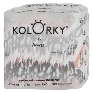 KOLORKY DAY Jednorázové EKO plenky srdce M (5-8 kg) 21 kusů