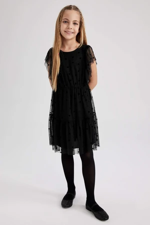 DEFACTO Girl Short Sleeve Tulle Dress