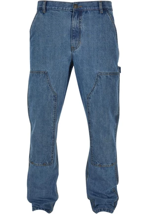 Pánské džíny Double Knee světle modré/seprané