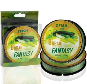 Zfish splienaná šnúra fantasy 8 braid 300 m - 0,25 mm 15,5 kg