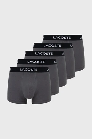 Boxerky Lacoste (5-pak) pánske, biela farba