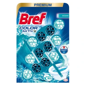 BREF Color Aktiv Tuhý WC blok Ocean 3 x 50 g