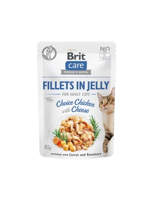 Vrecko BRIT Care Cat Pouch Choice Chicken with Cheese in Jelly 85g - 85g